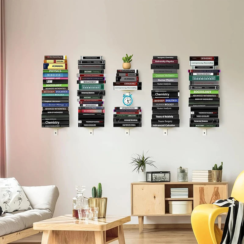 Wall Bookcase – Living Room Storage Shelving Unit for Books & Display