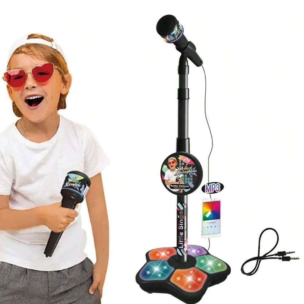 Kids Karaoke Microphone Stand – Portable Children's Electronic Karaoke Machine for Parties