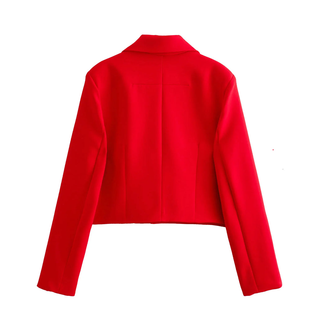 HH Women Fashion Solid Jacket High Street Long Sleeve Covered Button Female Coat With Pocket 2024 Autumn Office Lady Outwear