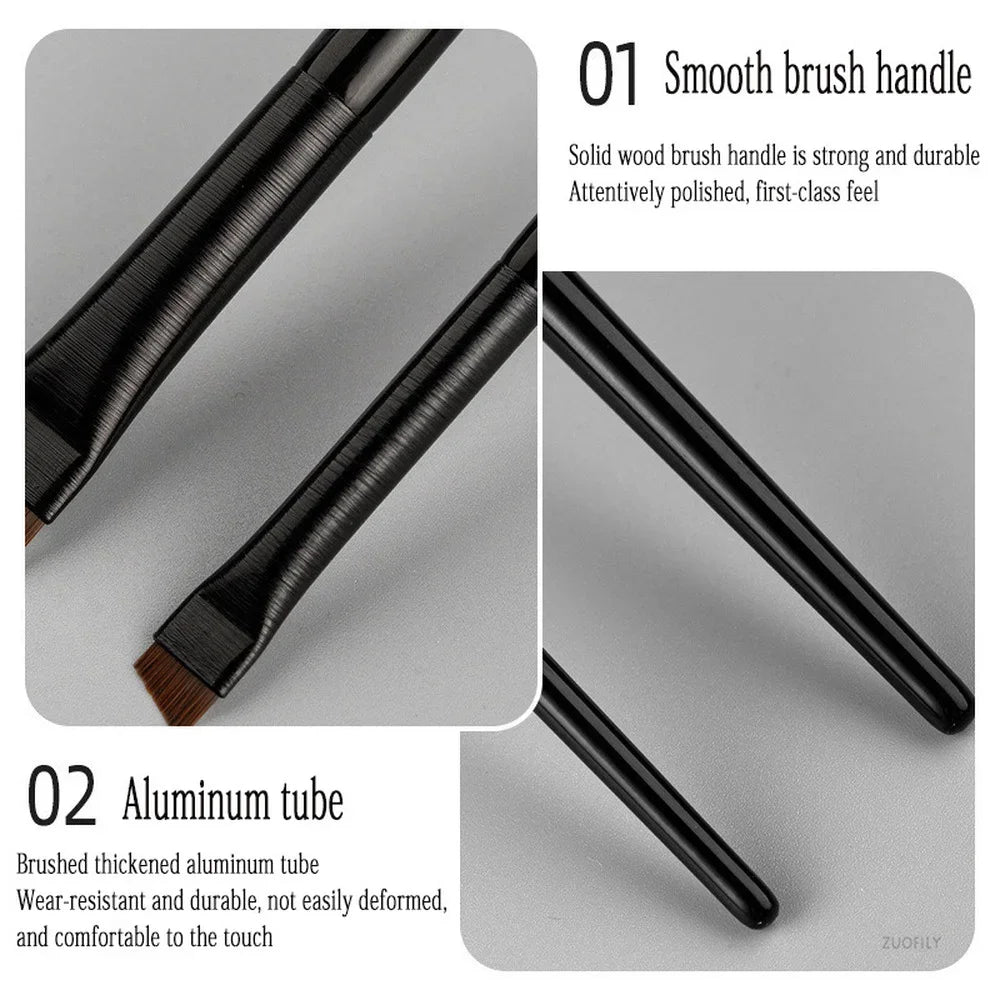 Eyebrow & Eyeliner Brush Set – Professional Flat Blade Contour & Liner Brow Tools
