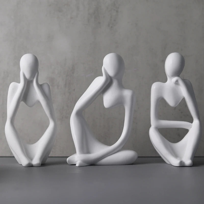 Thinker Statue Silicone Mold | 3D DIY Resin & Plaster Abstract Figure Mould | Nordic Home Decor Craft
