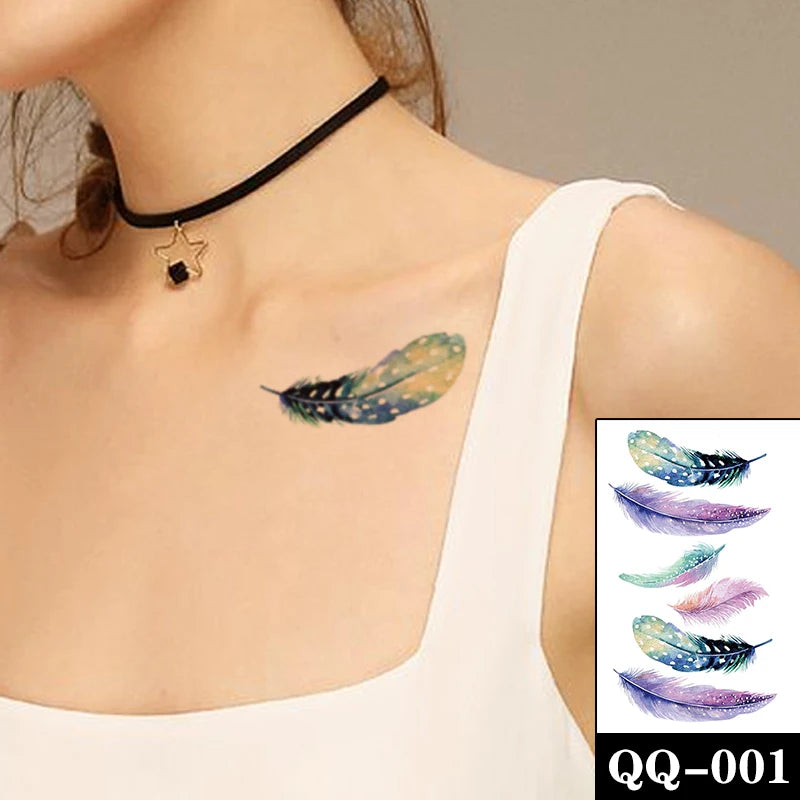 Sexy Red Lips Water Transfer Tattoo – Waterproof Body Art 10.5x6cm