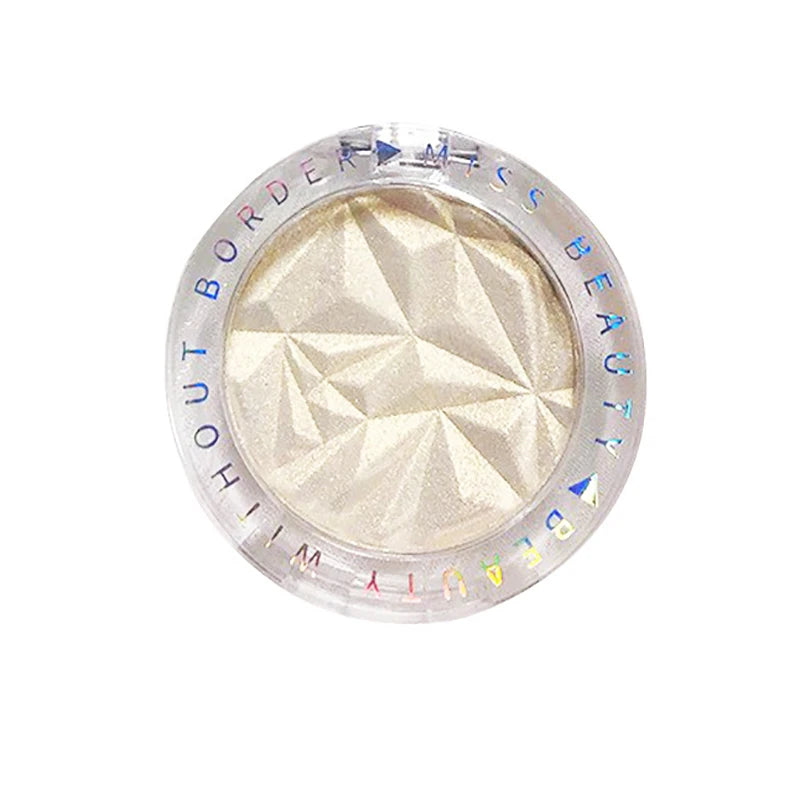Brightening Face Highlighter Palette Waterproof Monochrome Pearlescent White Silver Highlight Makeup High Gloss Face Repairing