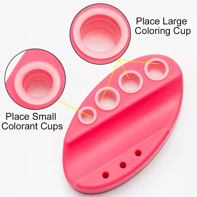 Oval Silicone Porta Cosmeticos Holder Stand For Microblading Pigment Ink Cup Machine Permanent Makeup Tattoo Accessories Supplie