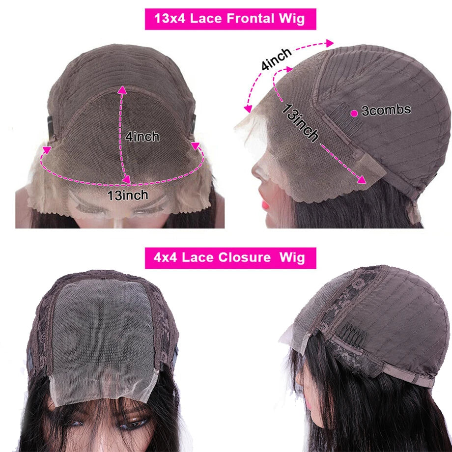 Kinky Curly 13x4 Lace Front Human Hair Wigs For Women 30 inch Indian Deep Curly Lace Frontal Wig Wet And Wavy Lace Closure Wigs