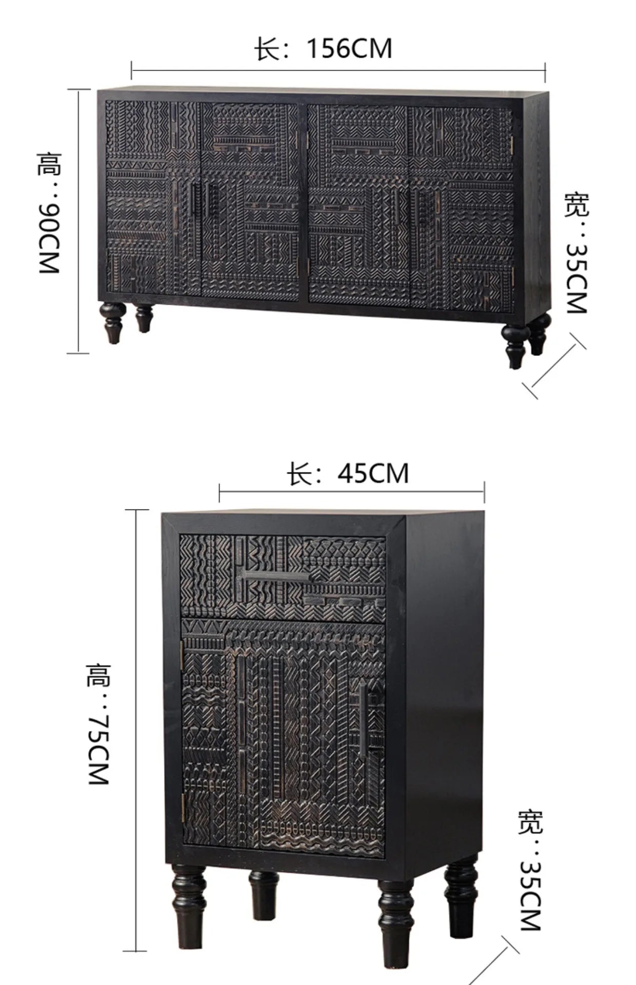 European Quality Living Room Cabinet – Premium Storage Display Unit