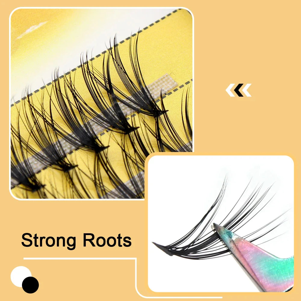 Moonlily Mink Super Cluster Eyelash Extension Natural 3D Russian Volume Faux Eyelashes Individual Lashes Makeup Cilia Cilias