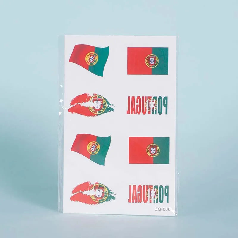 Portugal Flag Temporary Tattoo Sticker, Long-lasting Waterproof, Realistic Non-reflective Fake Tattoo, for Men and Women