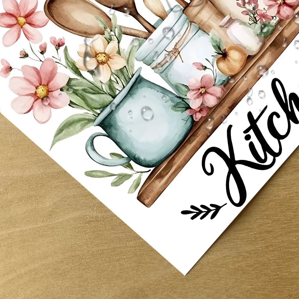 Kitchen Utensils Wall Sticker | Self-Adhesive PVC Waterproof Decal | Creative Home Decor Art for Kitchen & Dining Room