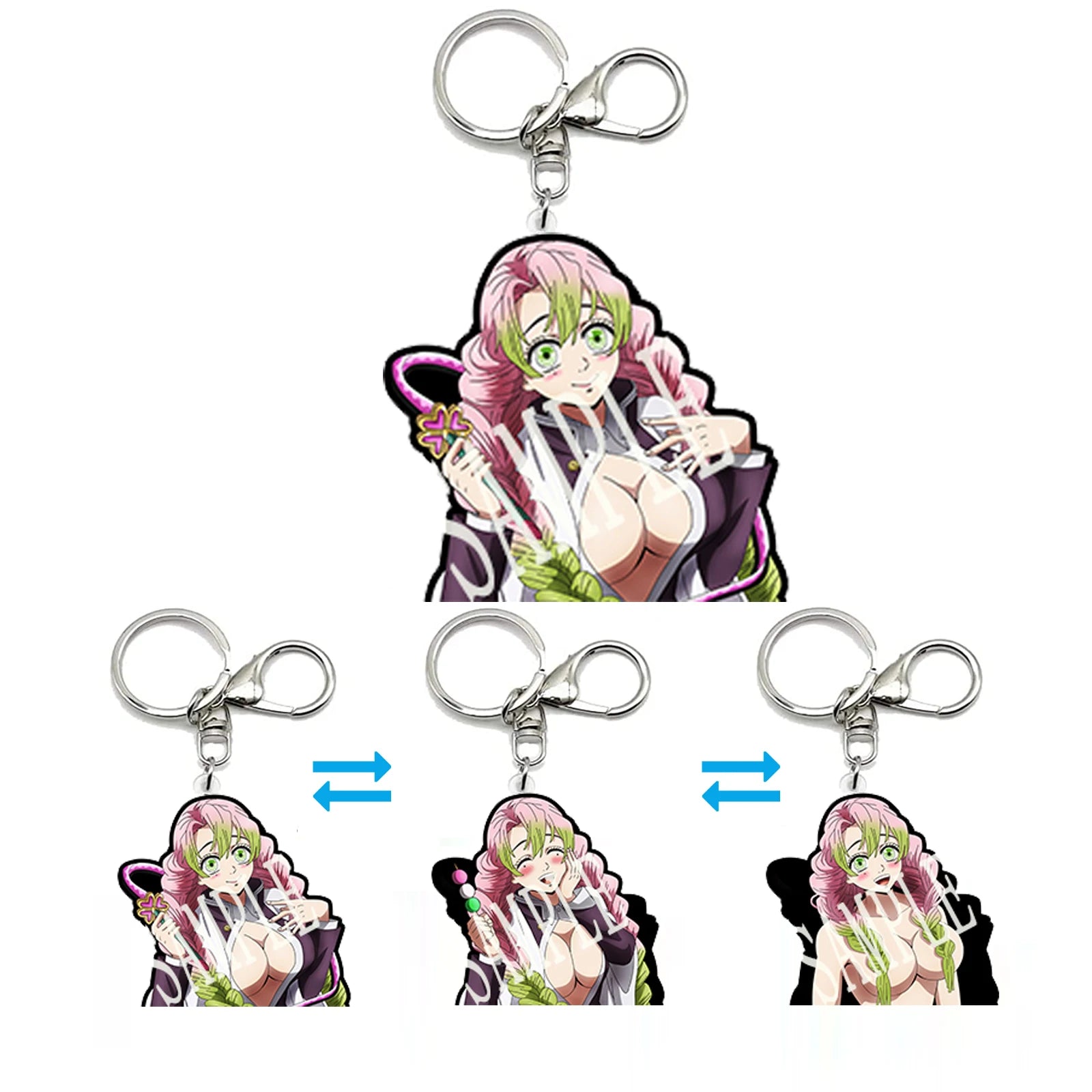 Demon Slayer Kanroji Mitsuri Motion Stickers – Anime Character Decals for Fans