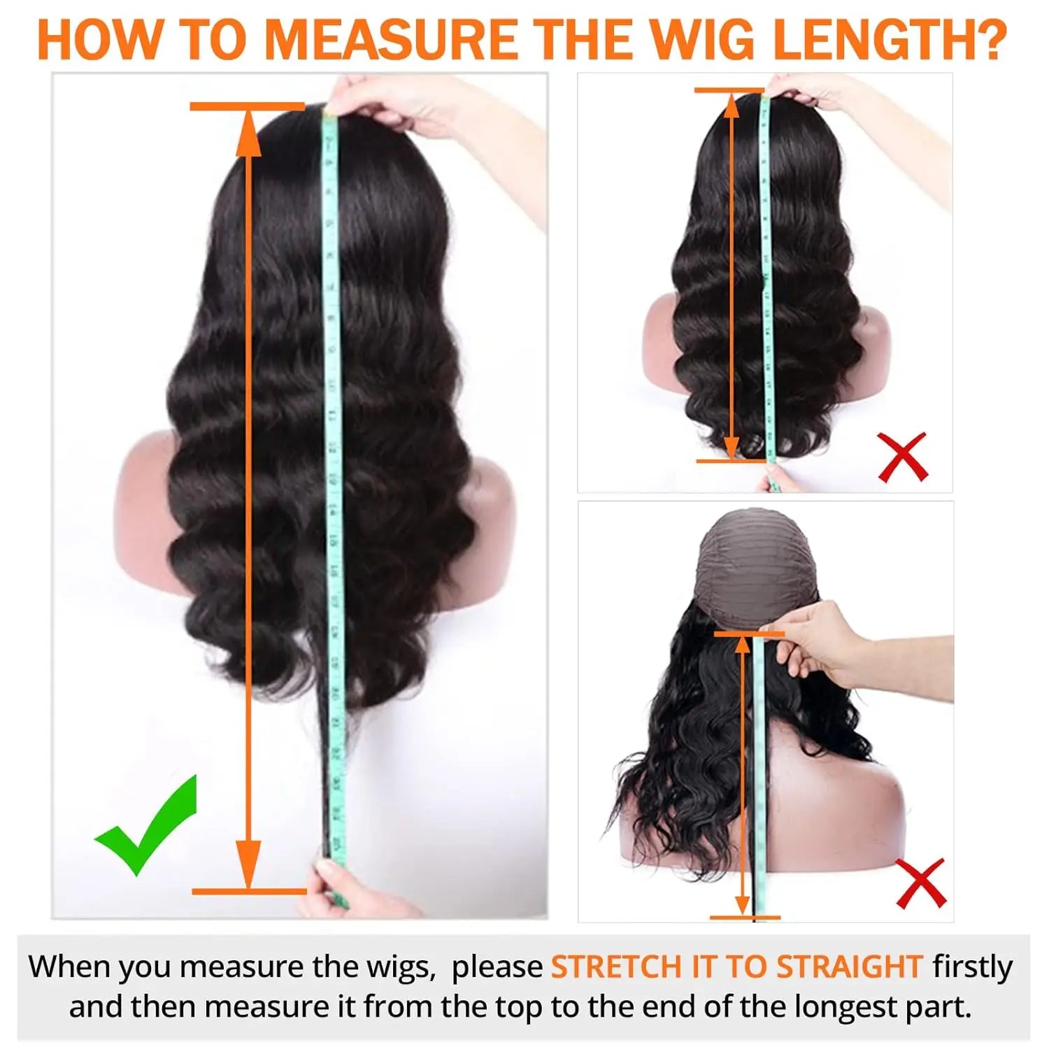 Human Hair Wigs with Bangs 36 Inches Full Machine Made Hair Glueless Wig With Drawstring Body Wave Glueless Wig Human Hair