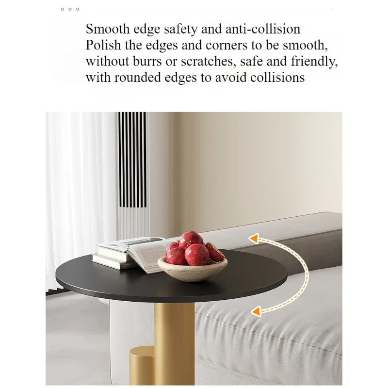 Living Room Sofa, Coffee Table & Side Cabinet Set – Light Luxury Balcony Bedside Furniture