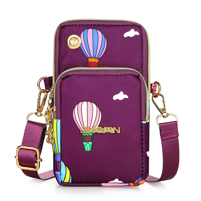 Casual Waterproof Nylon Crossbody Bags Women Messenger Shoulder Bag Female Small Cell Phone Handbags Purses Sports Pouch Bag