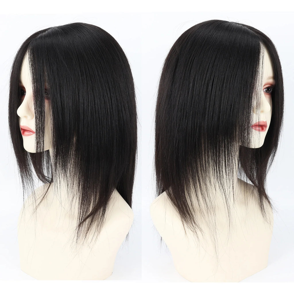 Medical Wig Real Remy Human Hair Silk Top Wig Full Hand Tied Breathable Silk Base Wig Elastic Net Comfortable Wearing for Women