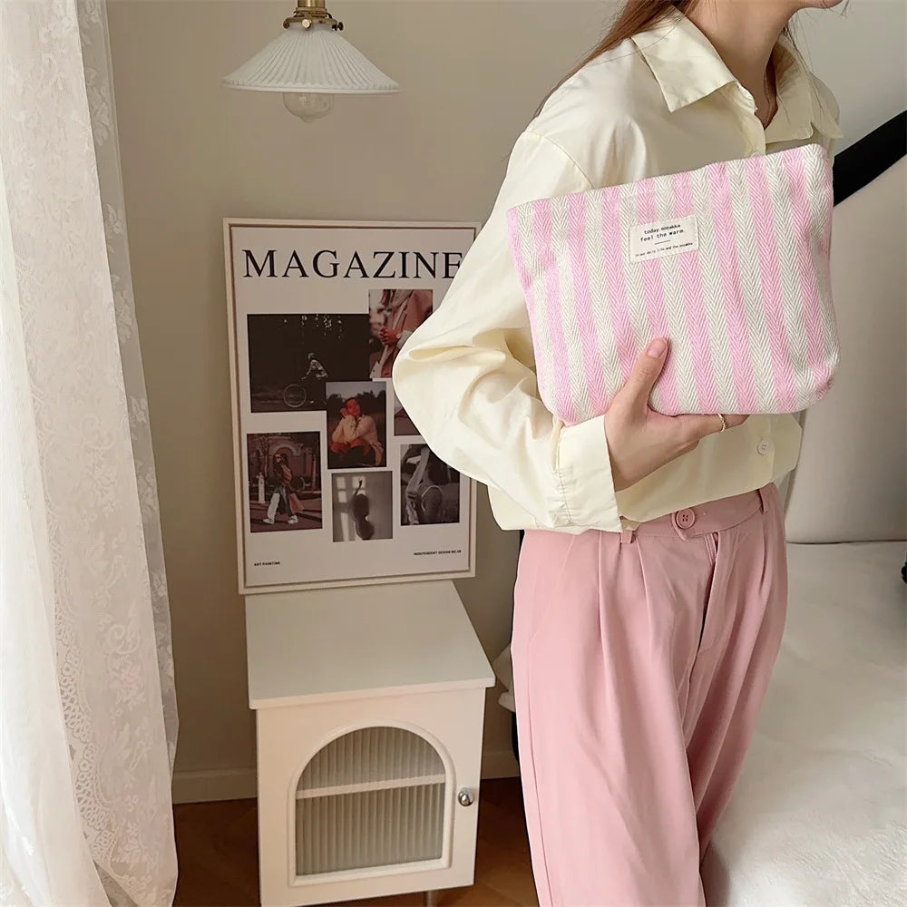 Stripe Cosmetic Bag Waterproof Women Cosmetic Bag Small Bag Storage Makeup Case,Travelling Pouch Organizer for Lady