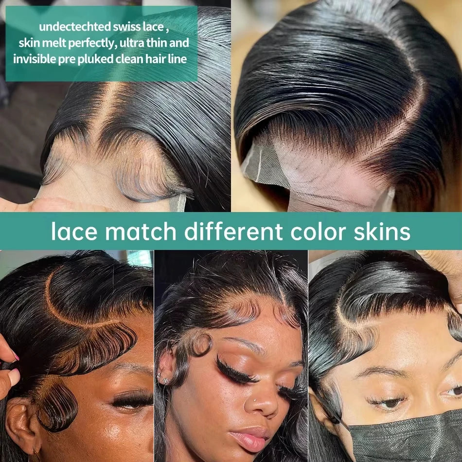 250 Density Natural Color Body Wave Human Hair Wigs 13X6 Hd Lace Frontal Wig 40 Inch Hd Lace Front Wigs Brazilian Hair For Women