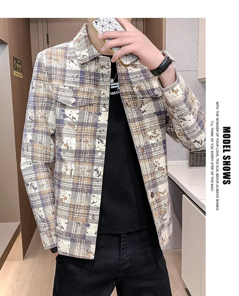 Men's Short Wool Blend Jacket – Thickened Warm Business Streetwear Overcoat