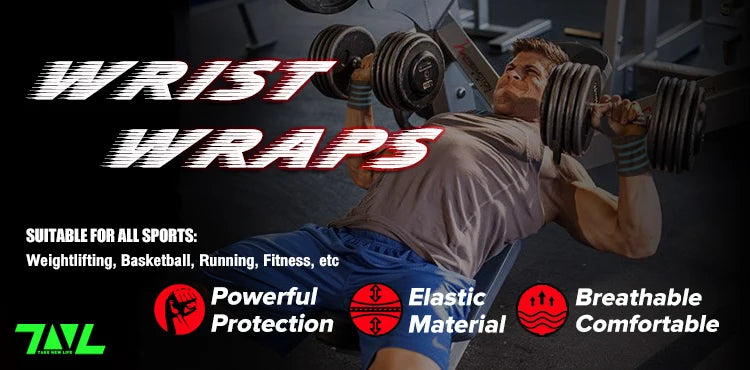 Gym Wrist Support Straps – Breathable Wristbands for Fitness, Weightlifting & Sports (1 Pair)