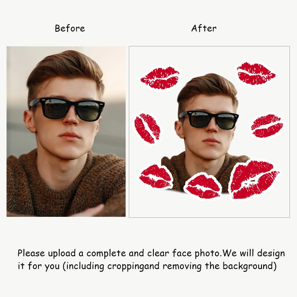 Custom Valentine’s Day Temporary Tattoos – Personalized Waterproof Lip Tattoo Stickers