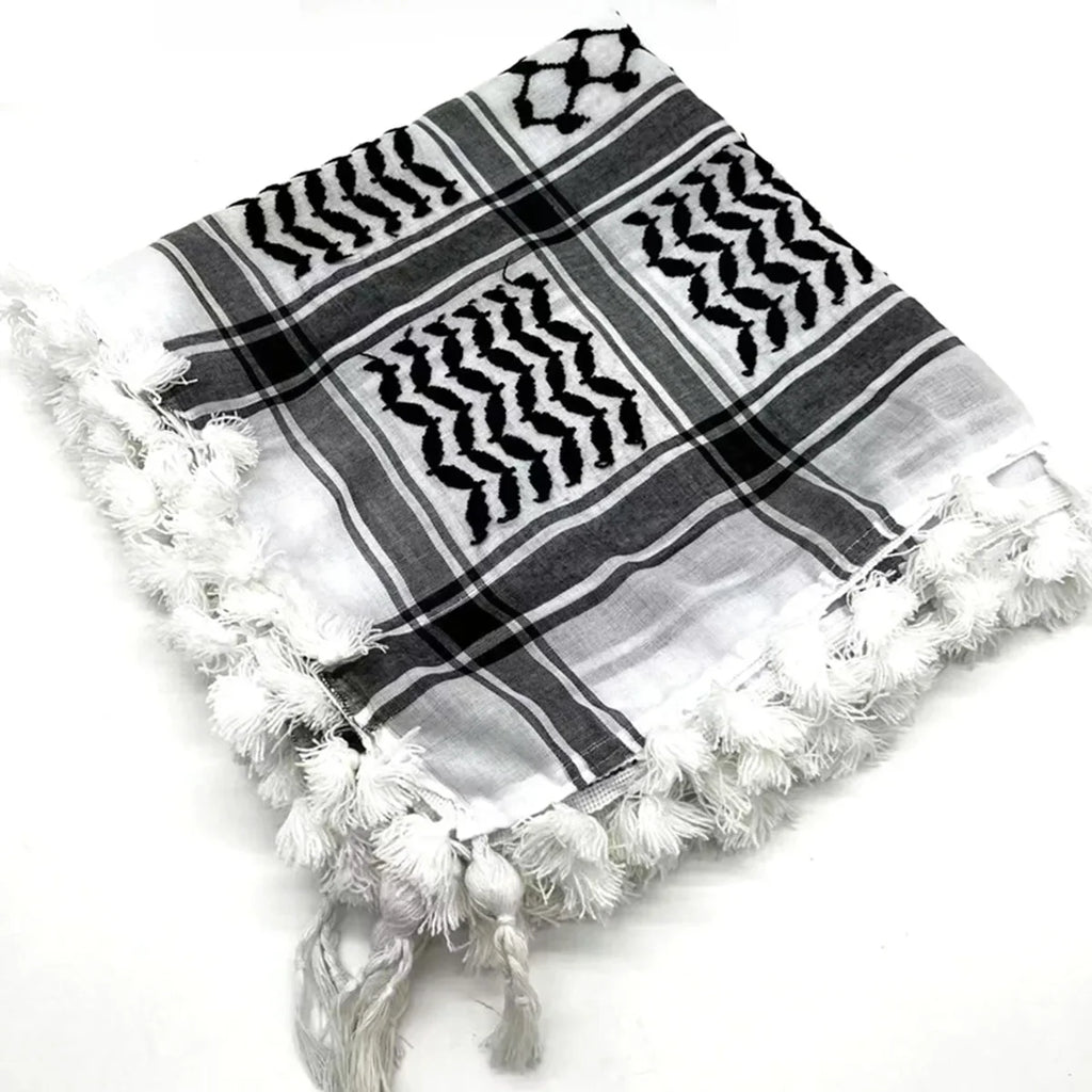 Traditional Palestinian Keffiyeh – Premium Arabic Kufiya Scarf for Men & Women