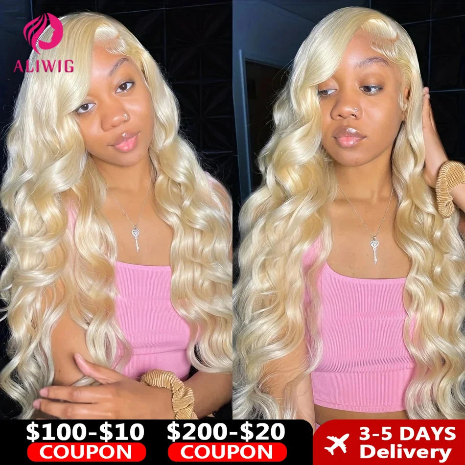13x4 HD 613 Body Wave Honey Blonde Lace Frontal Human Hair Wigs Brazilian 613 Colored 13x6 Lace Front Wig For Women Pre Plucked