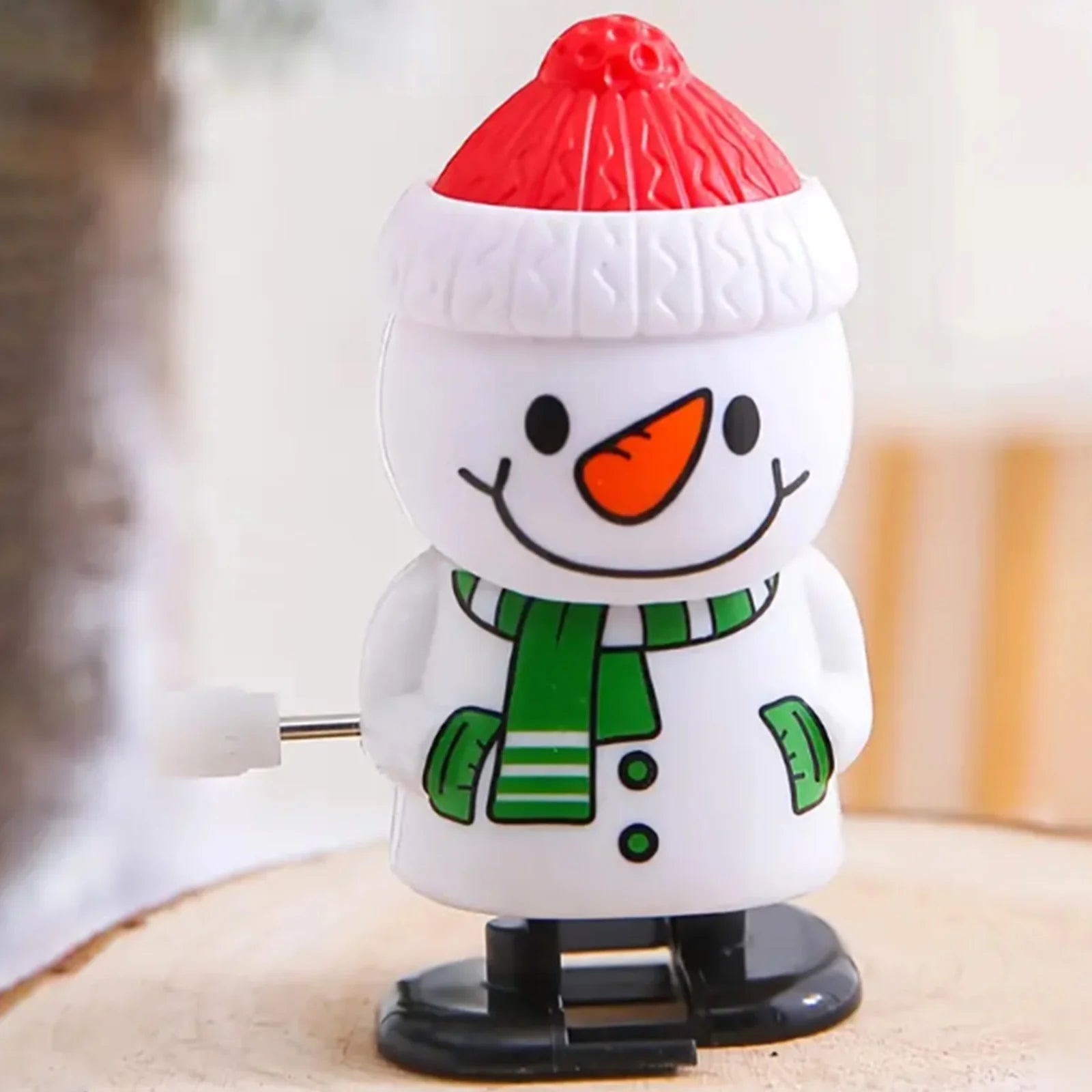 Wind-Up Jumping & Walking Figurines | Santa Claus & Snowman Clockwork Toys | Christmas Party Favors & Home Decor Ornaments