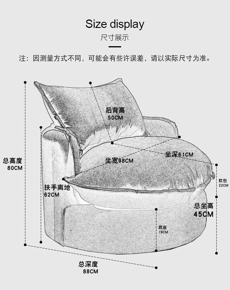 European Luxury Living Room Sofa – Upholstered Round Cute Eclectic Corner Sofa