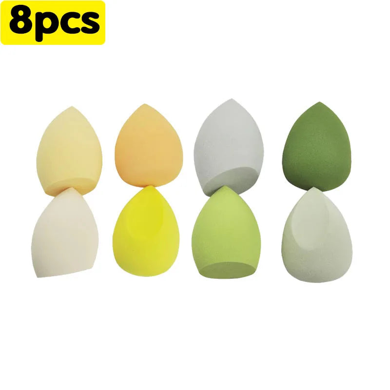 4-16pc Makeup Sponge Powder Puff Dry and Wet Combined Beauty Cosmetic Ball Foundation Powder Puff Bevel Cut Make Up Sponge Tools
