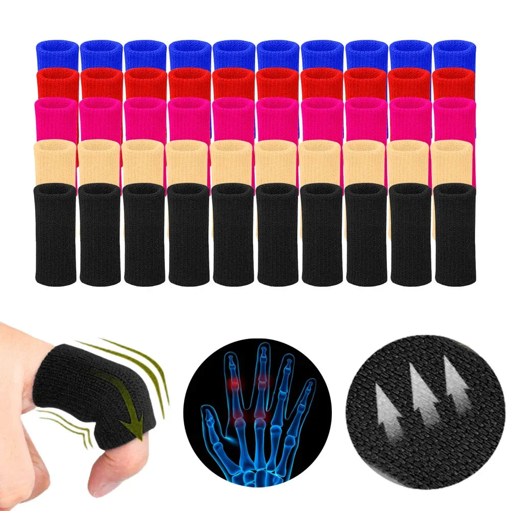 Finger Protection Sleeves – 10-Pack Elastic Support for Basketball, Gym & Sports