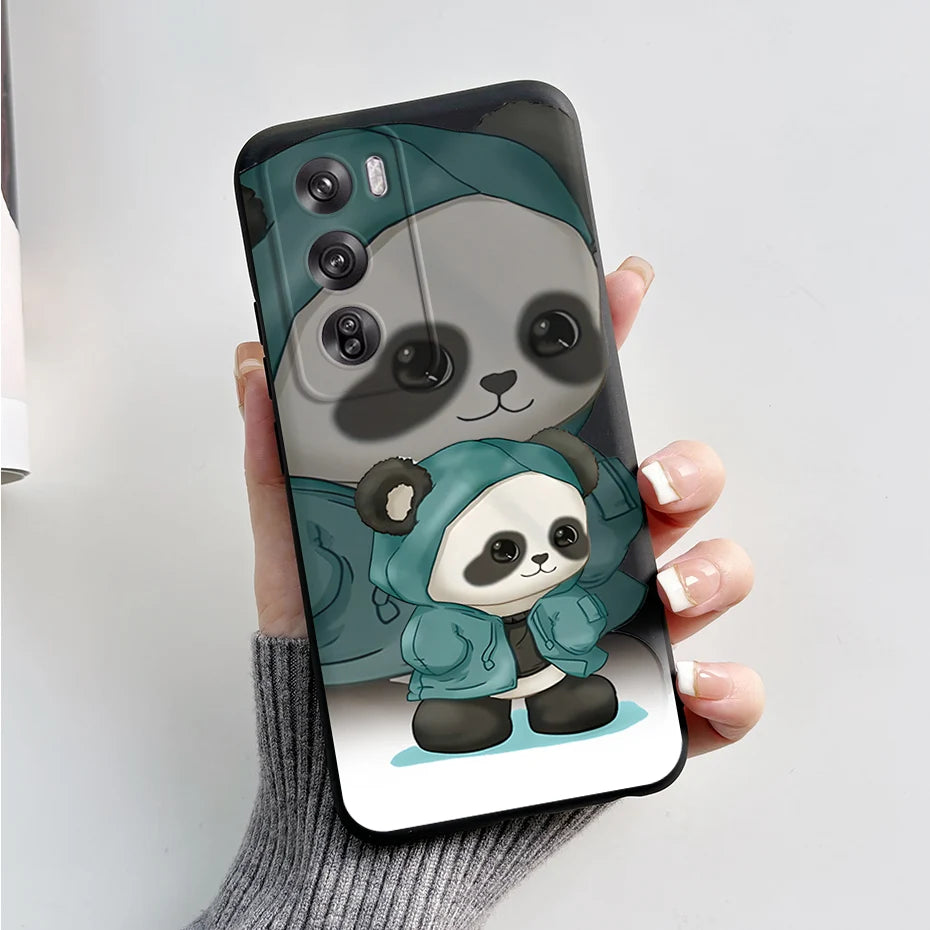 OPPO Reno 12 Pro 5G Phone Case – Cute Rabbit & Panda Soft Silicone Cover (CPH2629)