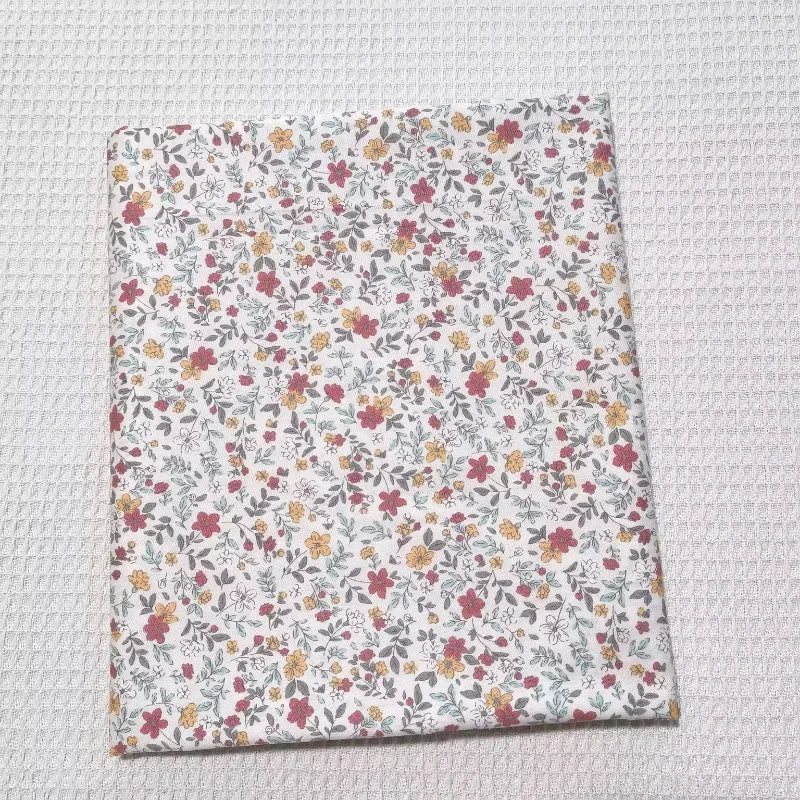 Floral Print Cotton Fabric | 235×50cm Small Pattern DIY Fabric for Shirts, Dresses, Bedding & Home Decor Crafts