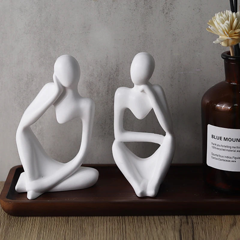 Thinker Statue Silicone Mold | 3D DIY Resin & Plaster Abstract Figure Mould | Nordic Home Decor Craft