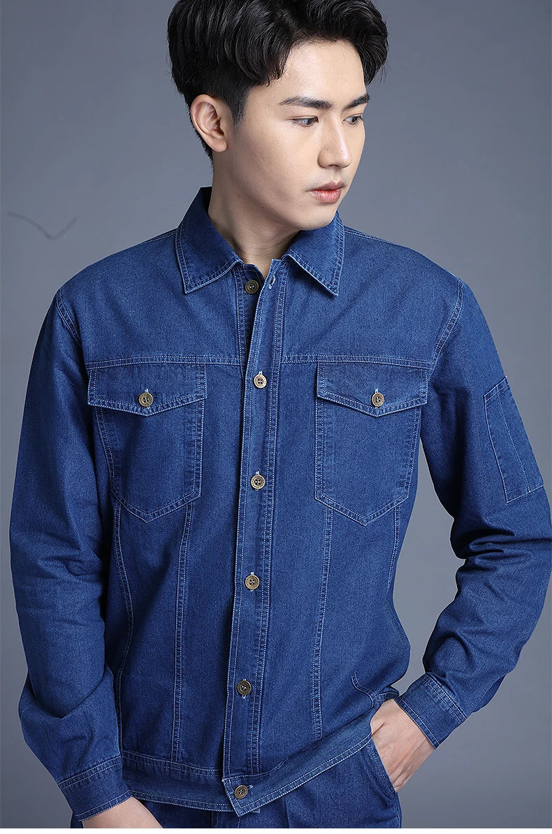 Working Clothes For Men Men's Overalls Work Wear Clothing Overalls Workwear Workshop Uniforms Mechanic Man Print Logo