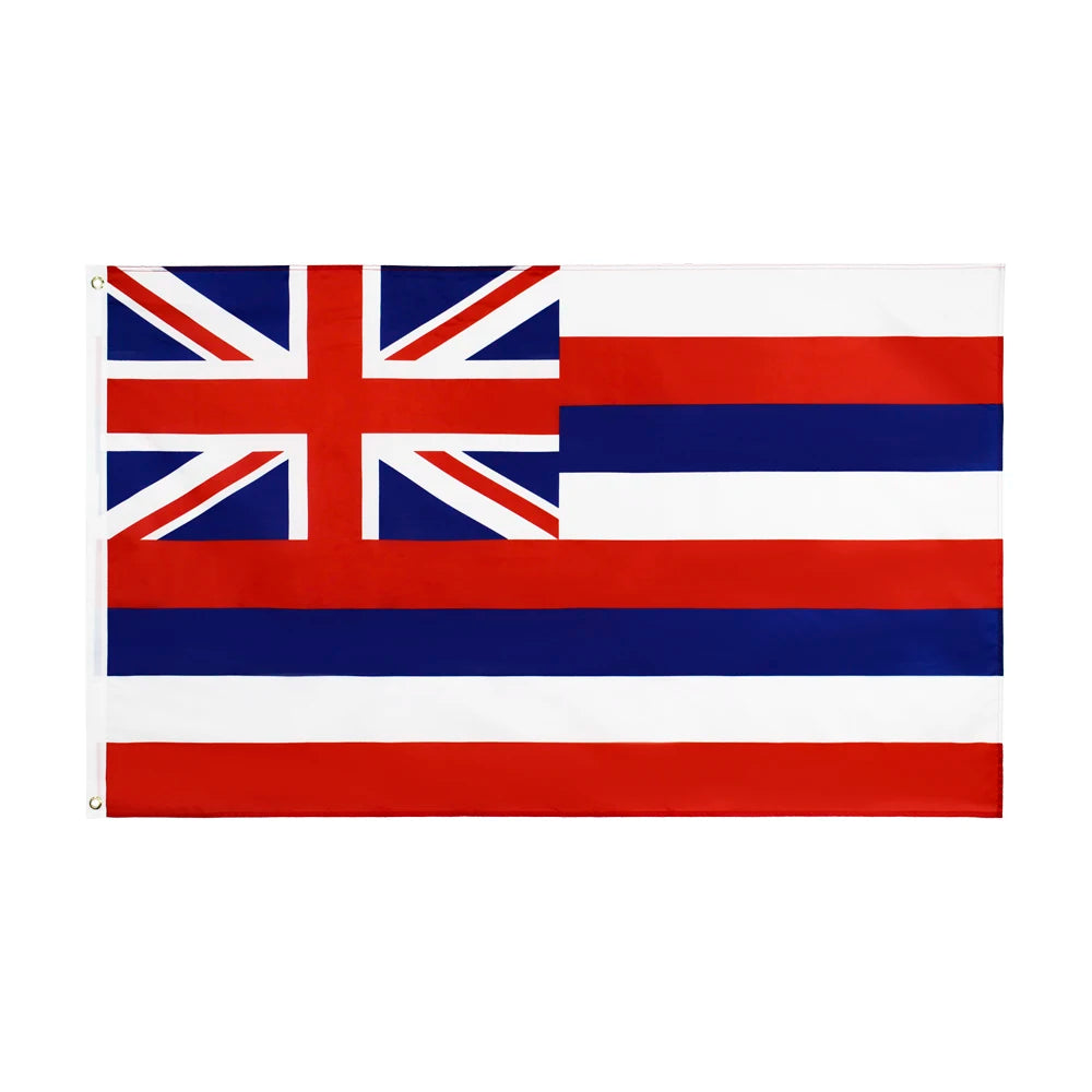 Hawaii State Flag Banner – Polyester Printed Hawaiian Emblem Flag for Indoor & Outdoor Decor