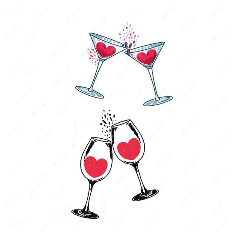 Sexy Red Lips Water Transfer Tattoo – Waterproof Body Art 10.5x6cm