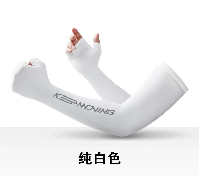 UV Protection Ice Silk Arm Sleeves – Cooling Cycling & Sports Sleeves for Men & Women