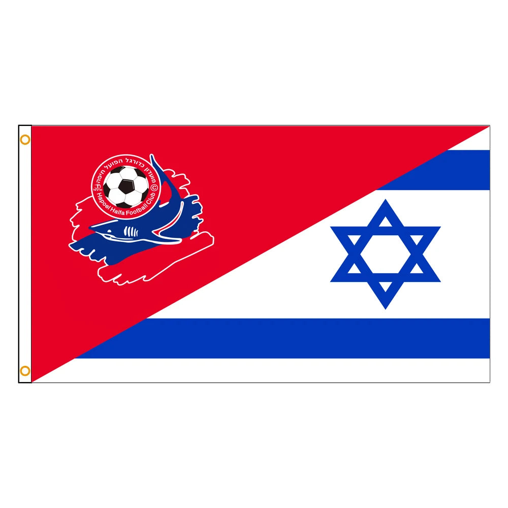 Hapoel Haifa FC Flag – Half Israel Football Club Banner 90x150cm