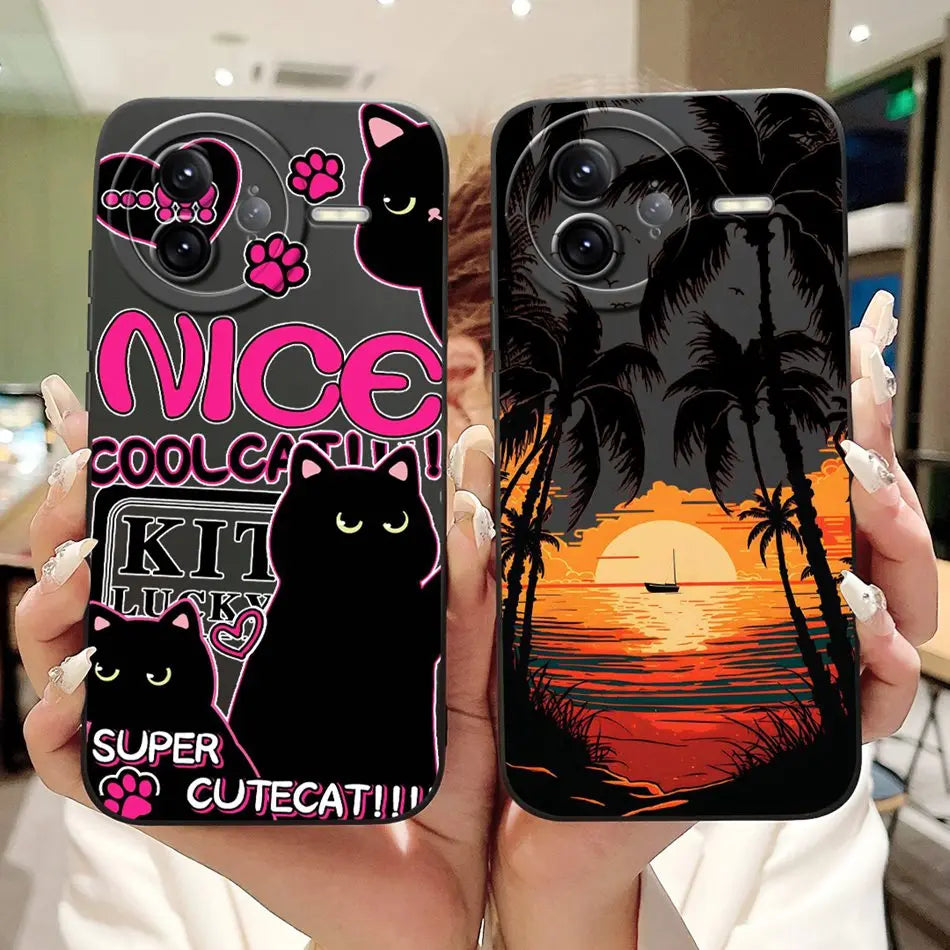 Xiaomi Poco F7 Ultra / F7 Pro Phone Case – Cute Cat & Panda Soft Silicone Shockproof Cover