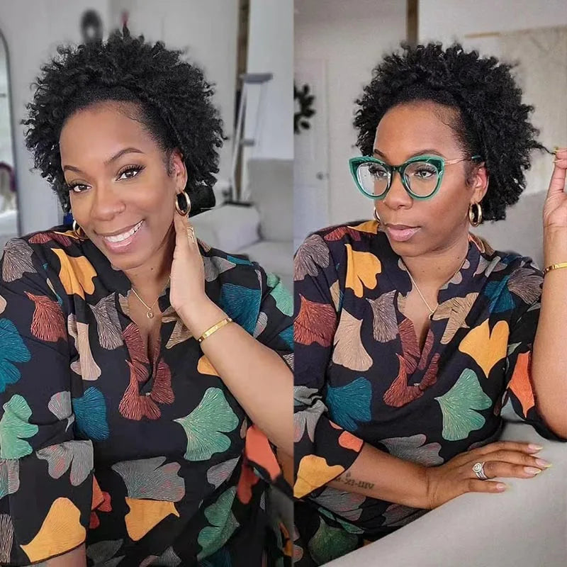3inch Short Afro Dreadlock Wig Curly Faux Locs Hair Wigs Short Dreadlock Wig for Black Women And Men Afro Kinky Twist Wig