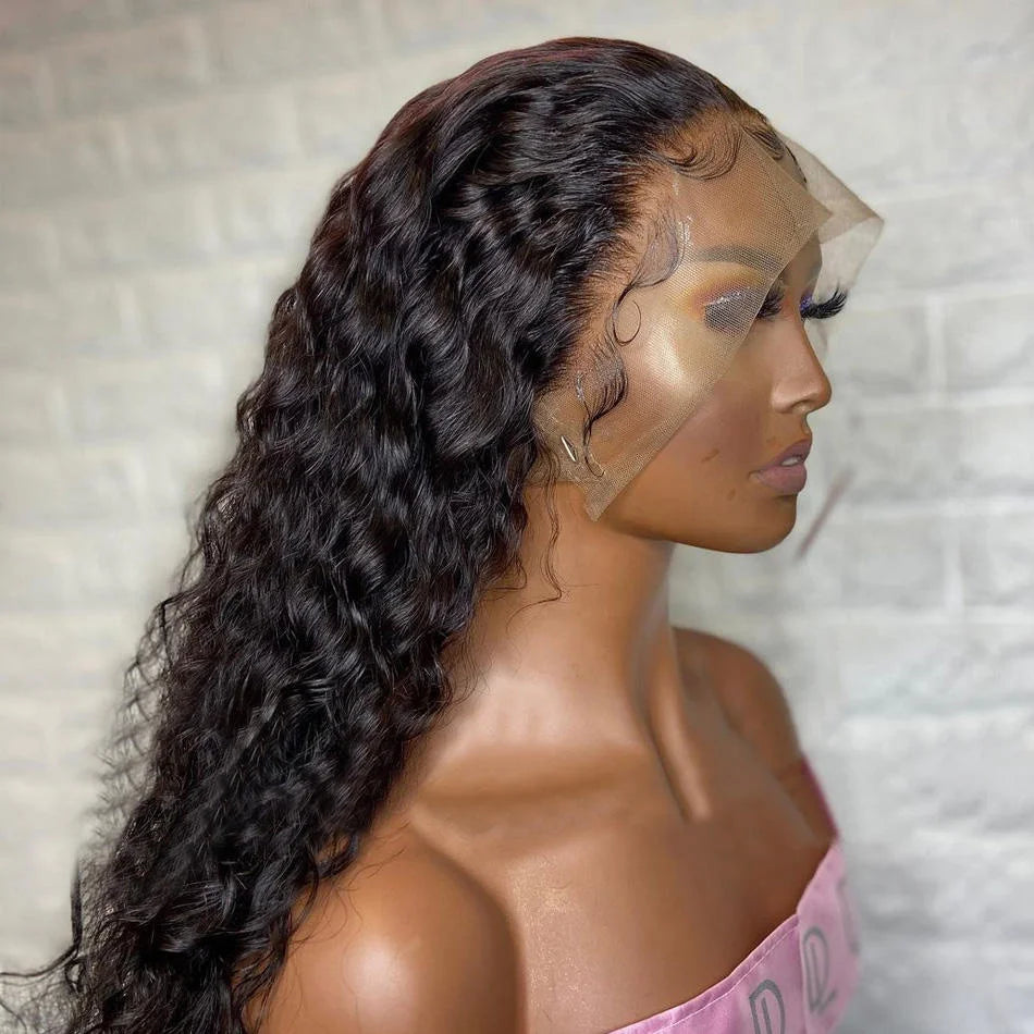 HD 13x6 Deep Curly Lace Front Human Hair Wigs On Sale Vietnamese 30 36 Inch Water Wave Glueless Lace Frontal Wig Raw Human Hair