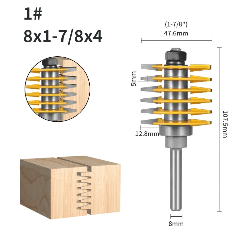 YUSUN 2-Teeth Adjustable Finger Joint Router Bit – Professional Woodworking Tool