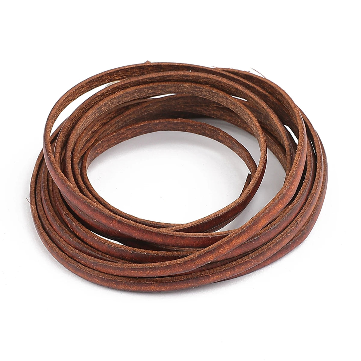 2m Vintage 100% Genuine Cowhide Leather Cord Strip Round/Flat Rope String DIY Bracelet Necklace Braided Craft Jewelry Making