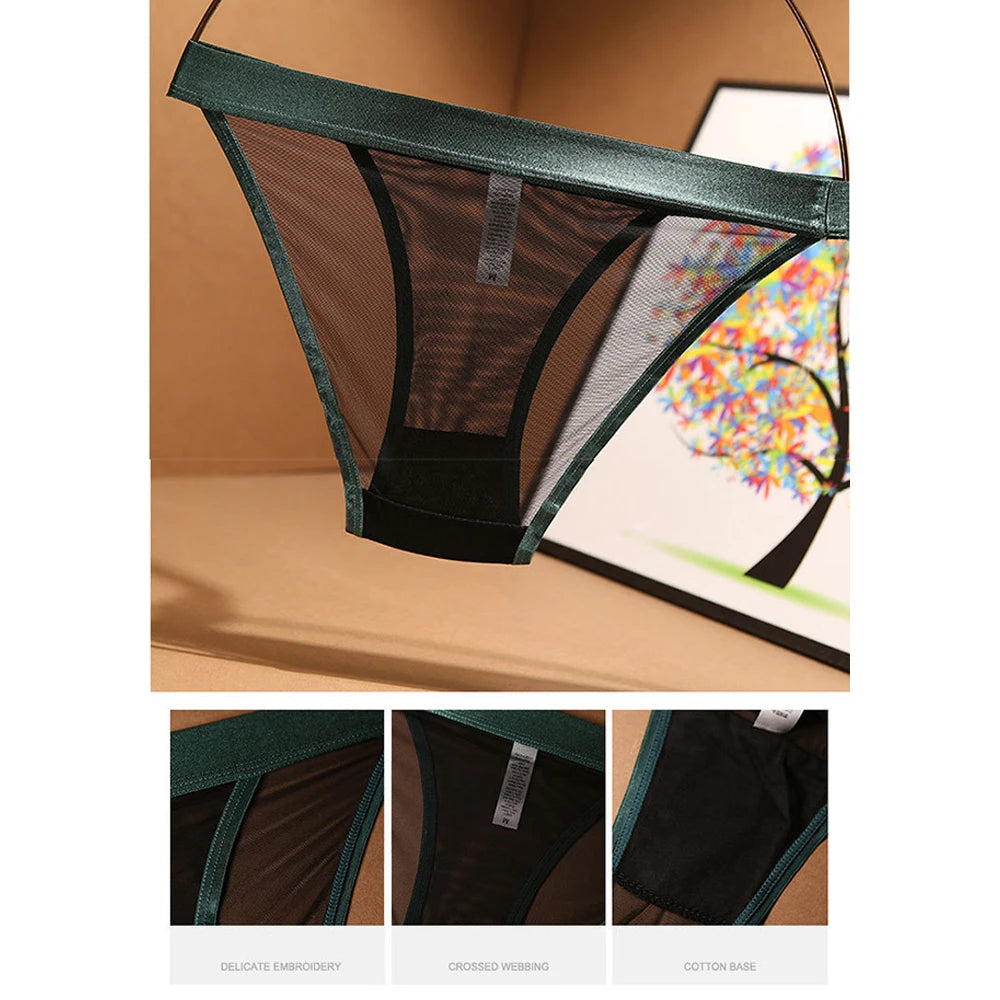 Women's Sheer Seamless Underwear – Breathable See-Through Briefs