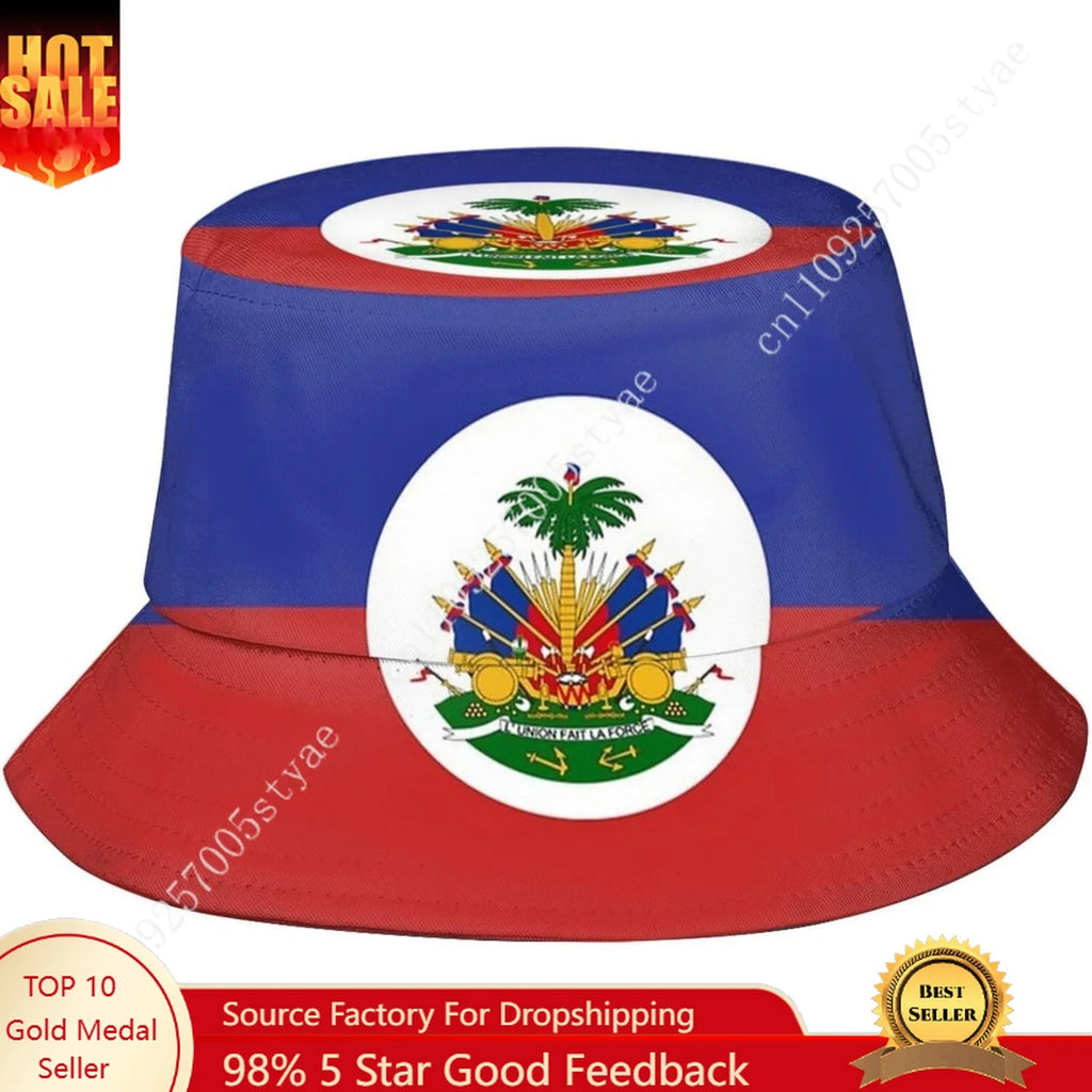 Haiti Flag Bucket Hat – Unisex Haitian Outdoor Fisherman Cap