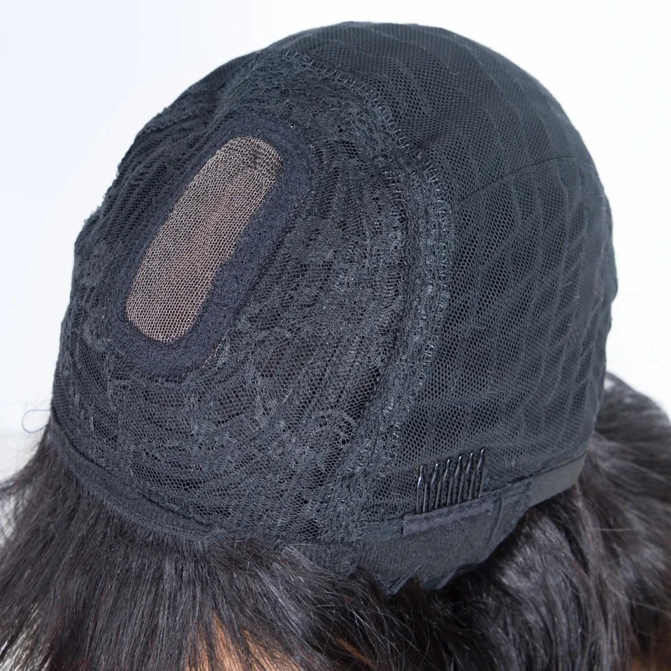 TOP Line 3x1 Middle Part Lace Wigs with Bangs Body Wave 100% Human Hair Wig Cheap Wig Brazilian Remy Bob Wigs For Black Women