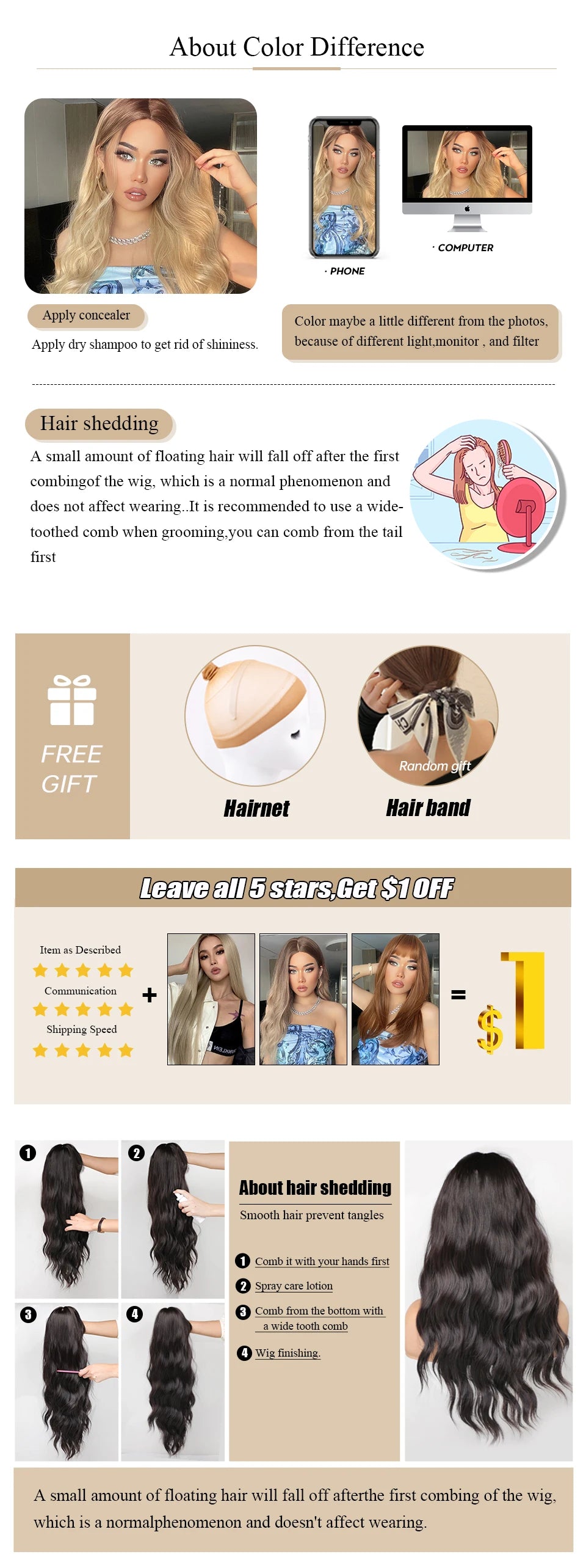 ALAN EATON Long Wavy Synthetic Wigs Ombre Black Pink Wigs for Women Cosplay Natural Middle Part Hair Wig High Temperature Fiber