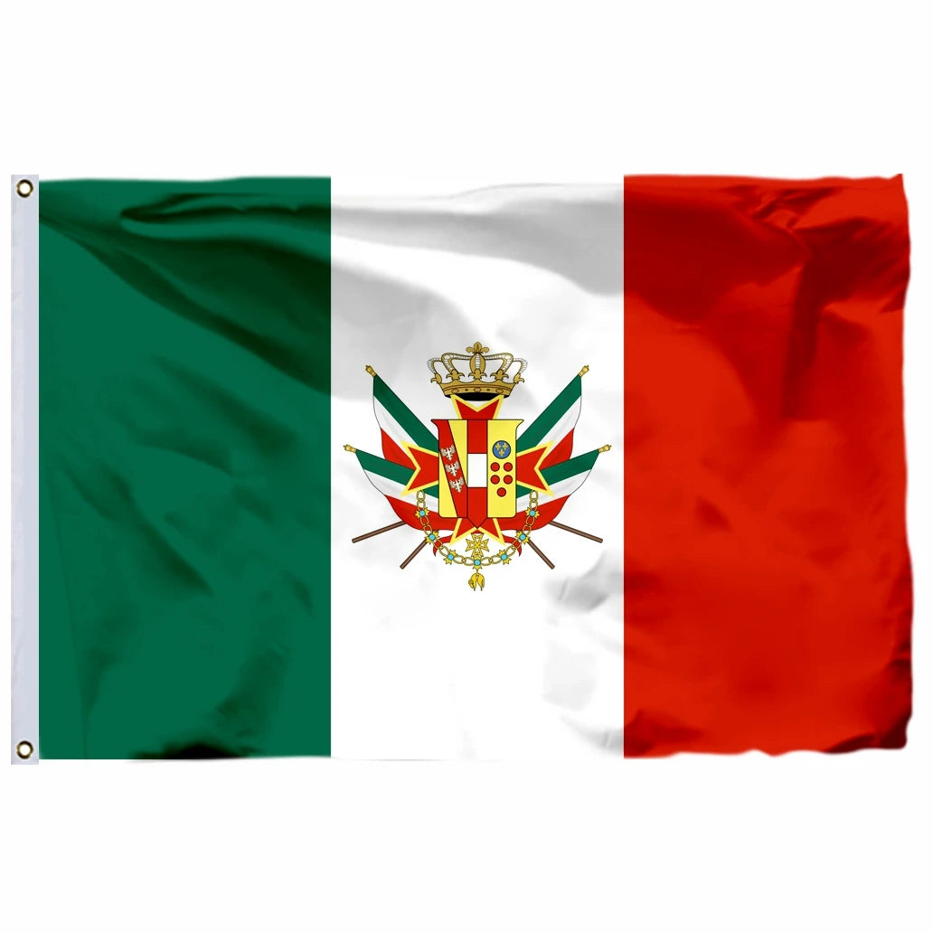 Italian National Flag – Durable Italy Tricolor Banner with Double Stitched Edges & Brass Grommets