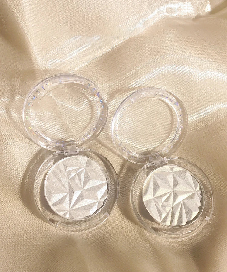 Brightening Face Highlighter Palette Waterproof Monochrome Pearlescent White Silver Highlight Makeup High Gloss Face Repairing