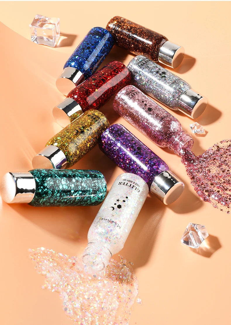 Body Glitter Gel Sequins Long Acting Face Eyes Hair Prom Party Mermaid Scales Not Easy To Take Off Makeup