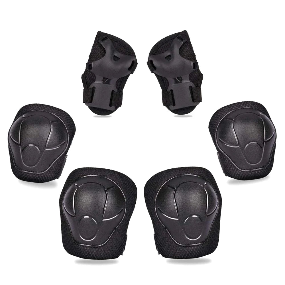 Kids Knee Pads Elbow Pads Age 3-7 Toddler Boys Girls, 6 In 1 Protective Gear Safety Set with Wrist Guard for Skating Cycling New